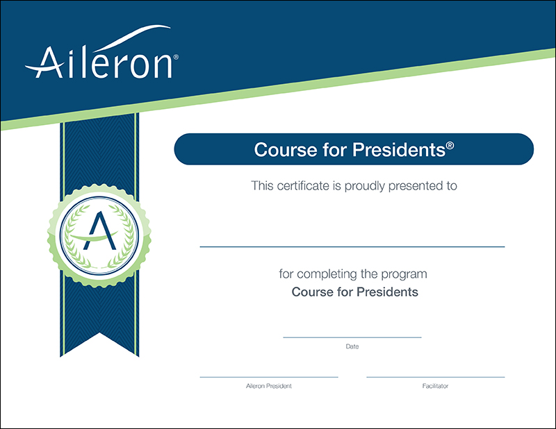 Course for Presidents Certificate | Aileron Course for Presidents Certificate | Aileron